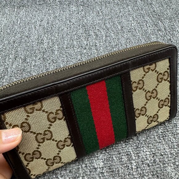 GUCCI Brown GG Leather Wallet 275-071925 - Picture 5 of 13